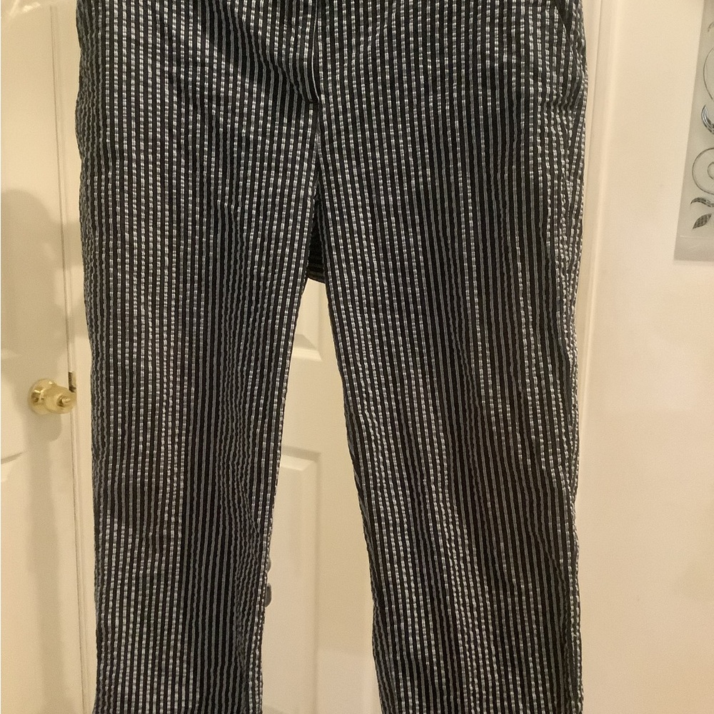 Talbots Black and White Striped Garment